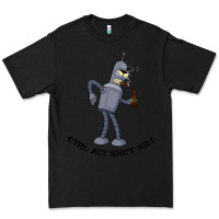 Black Futurama Ctrl Alt Shift Kill Bender Premium Tee - artisFamous