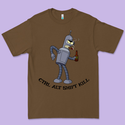Futurama Ctrl Alt Shift Kill Bender Premium Tee Designed By Artisfamous