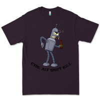 Plum Futurama Ctrl Alt Shift Kill Bender Premium Tee - artisFamous
