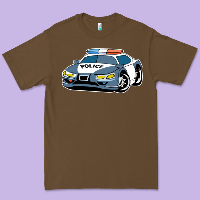 Police Car Premium Tee Designed By Artisfamous