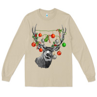 Mushroom Mule deer with Long Sleeve Tee - LillyAllenDesigns