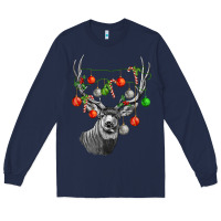 Navy Mule deer with Long Sleeve Tee - LillyAllenDesigns