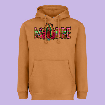 Madre Floral Aztec Leopard Heavyweight Hoodie Designed By Jasminsmagicworld