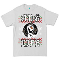 Dove Grey fro.zen o.l.a.f hug life ugly christmas sweater style shirt Premium Tee - artisFamous