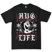 Black fro.zen o.l.a.f hug life ugly christmas sweater style shirt Premium Tee - artisFamous