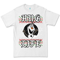 White fro.zen o.l.a.f hug life ugly christmas sweater style shirt Premium Tee - artisFamous
