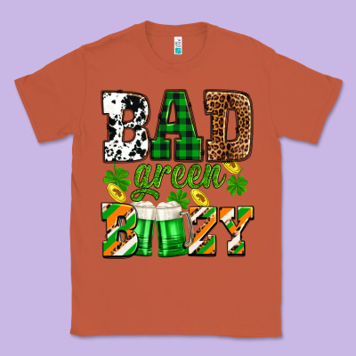 St. Patrick's Bad Green Boozy Classic Tee Designed By Oliviacreatesart