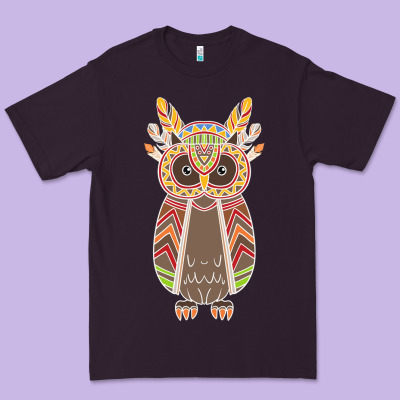 Native Owl Premium Tee Designed By Artisfamous