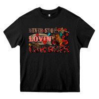 Black Never stop lovin cowboys Heavy Core Tee - FaDigitalArtStudio