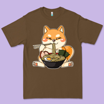 Shiba Inu Dog Ramen Premium Tee Designed By Artisfamous