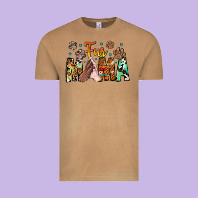Fur Mama Vintage Tee Designed By Cowhidedigitalart