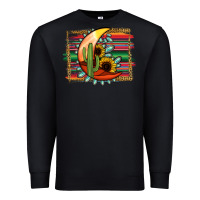 Black turquoise desert moon serape background Premium Sweatshirt - Jasminsmagicworld
