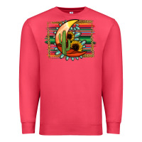 Cardinal turquoise desert moon serape background Premium Sweatshirt - Jasminsmagicworld