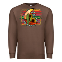 Chestnut turquoise desert moon serape background Premium Sweatshirt - Jasminsmagicworld