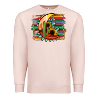 Pale Pink turquoise desert moon serape background Premium Sweatshirt - Jasminsmagicworld
