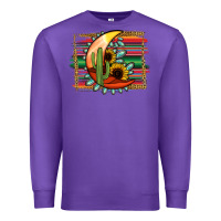 Purple turquoise desert moon serape background Premium Sweatshirt - Jasminsmagicworld