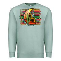 Seafoam turquoise desert moon serape background Premium Sweatshirt - Jasminsmagicworld