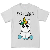 Dove Grey so manly funny unicorn Premium Tee - artisFamous