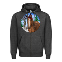 Horse Christmas Zipper Hoodie | Teevron