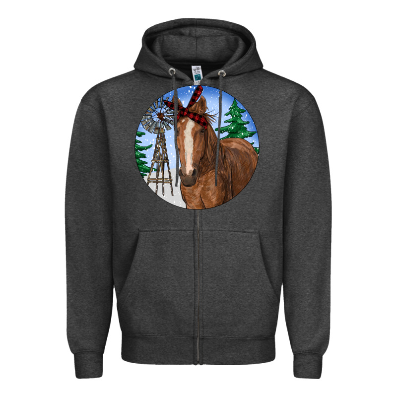 Horse Christmas Zipper Hoodie by RanaPortraitStore | Teevron