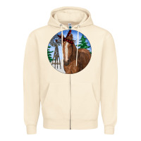 Sandshell Horse Christmas Zipper Hoodie - RanaPortraitStore