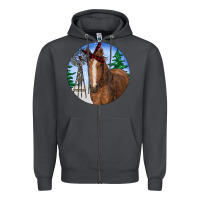 Smoke Horse Christmas Zipper Hoodie - RanaPortraitStore