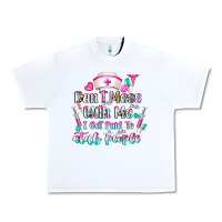 White Don't Mess With Me I Get Paid To Stab People Urban Heavy Tee - CowhideDigitalArt