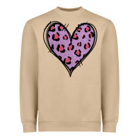 Mushroom Glitter Purple Leopard Heart Heavyweight Sweatshirt - Jasminsmagicworld