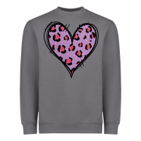 Storm Glitter Purple Leopard Heart Heavyweight Sweatshirt - Jasminsmagicworld