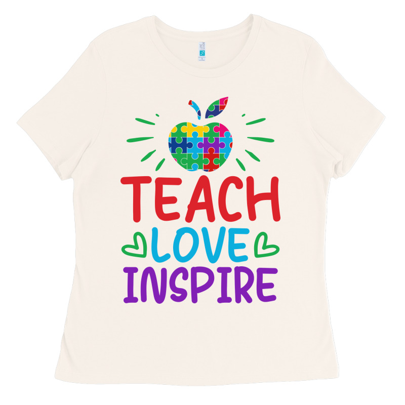 Teach Love Inspire Ladies Tee by CowhideDigitalArt | Teevron