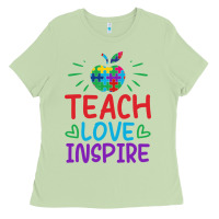 Matcha teach love inspire Ladies Tee - CowhideDigitalArt