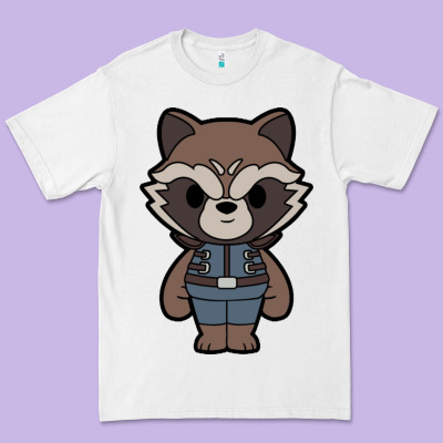 Rocket Racoon Chibi Premium Tee Designed By Artisfamous