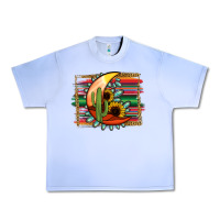 Grape Ice Desert Moon With Serape Background Urban Heavy Tee - Jasminsmagicworld