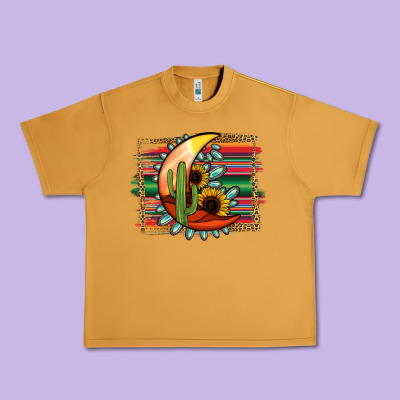 Desert Moon With Serape Background Urban Heavy Tee Designed By Jasminsmagicworld