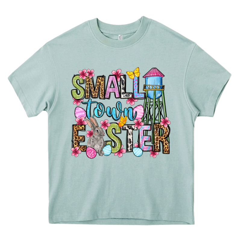 Easter Day Small Town Easter Heavy Core Tee by OliviaCreatesArt | Teevron