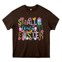 Chocolate Brown Easter Day Small town Easter Heavy Core Tee - OliviaCreatesArt