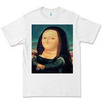 White fernando botero mona lisa Premium Tee - artisFamous
