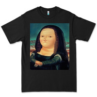 Black fernando botero mona lisa Premium Tee - artisFamous