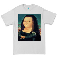 Dove Grey fernando botero mona lisa Premium Tee - artisFamous