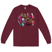 Burgundy Nail Tech Life Long Sleeve Tee - LillyAllenDesigns