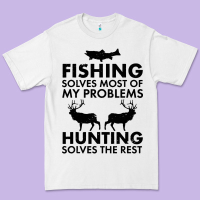 Funny Fishing And Hunting Premium Tee Designed By Artisfamous