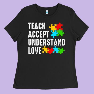 Teach Accept Understand Love Ladies Tee Designed By Cowhidedigitalart