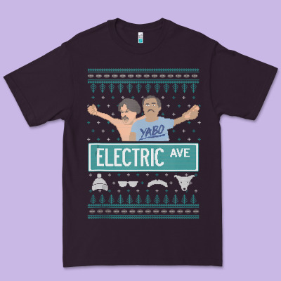 Pardon My Take Electric Avenue Ugly Christmas Sweater Premium Tee Designed By Artisfamous