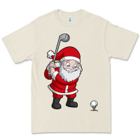 Santa Claus Golf Christmas Golfer Golfing Gift Premium Tee | Teevron