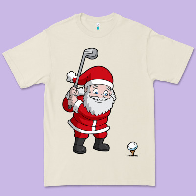 Santa Claus Golf Christmas Golfer Golfing Gift Premium Tee Designed By Artisfamous