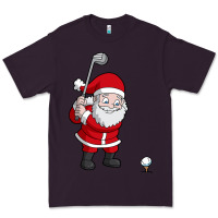 Plum santa claus golf christmas golfer golfing gift Premium Tee - artisFamous