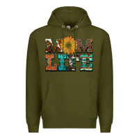 Army Green western cowhide leopard turquoise  leather aztec sunflower mom Premium Hoodie - Artiststas