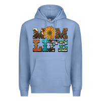Colony Blue western cowhide leopard turquoise  leather aztec sunflower mom Premium Hoodie - Artiststas