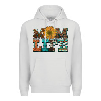 Dove Grey western cowhide leopard turquoise  leather aztec sunflower mom Premium Hoodie - Artiststas