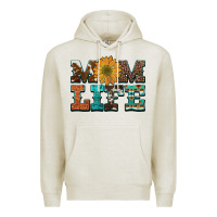Oatmeal Heather western cowhide leopard turquoise  leather aztec sunflower mom Premium Hoodie - Artiststas